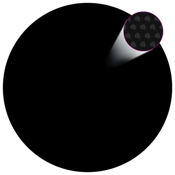 vidaXL Pool Cover Black and Blue Thick PE film with air chambers