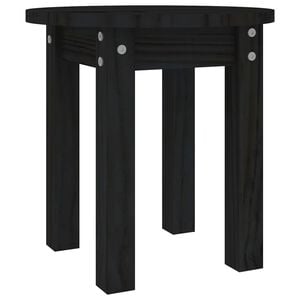 vidaXL Coffee Table Black Solid pine wood Small Classic/Traditional