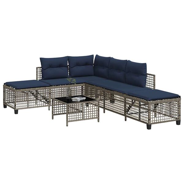 vidaXL Patio Sofa Set Grey