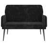 vidaXL Bench Black Velvet (100% polyester), metal, plywood