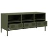 vidaXL TV Cabinet Olive Green Cold-rolled Steel Medium TV Cabinet