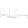 vidaXL Bed Frame White Powder-coated steel 76 x 80 in Bed Frame