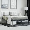 vidaXL Bed Frame Black Powder-coated steel Full Bed Frame Rectangular
