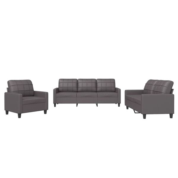 vidaXL Sofa Set Gray