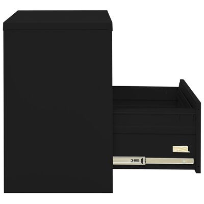 vidaXL Filing Cabinet Black 35.4"x18.1"x28.5" Steel