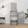 vidaXL Dressing Table with Drawer Grey Sonoma 19.69 x 16.14 x 55.12 in