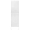 vidaXL Wardrobe White Steel Medium Height-Adjustable Shelves Wardrobe