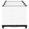 vidaXL Raised Bed White Polypropylene 47.2 x 15.7 x 15.0 in Durable
