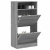 vidaXL Shoe Cabinet Grey Sonoma Engineered Wood Compact Shoe Cabinet