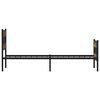 vidaXL Bed Frame Black, Smoked Oak Iron, Engineered Wood Single