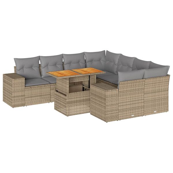 vidaXL Garden Sofa Set Beige