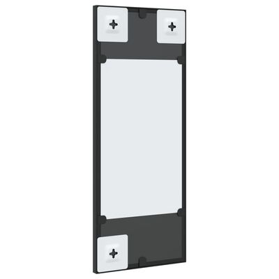 vidaXL Wall Mirror Black 7.9"x19.7" Rectangle Iron