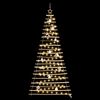 vidaXL Christmas Tree with 130 LEDs Natural 82.7" Solid Ash wood