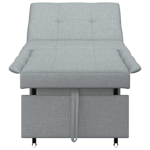 vidaXL Sofa Bed Light Grey 76.38 x 19.69 x 32.28 in Plywood