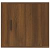 vidaXL Wall-mounted Bedside Cabinet Set of 2 Brown oak Engineered wood