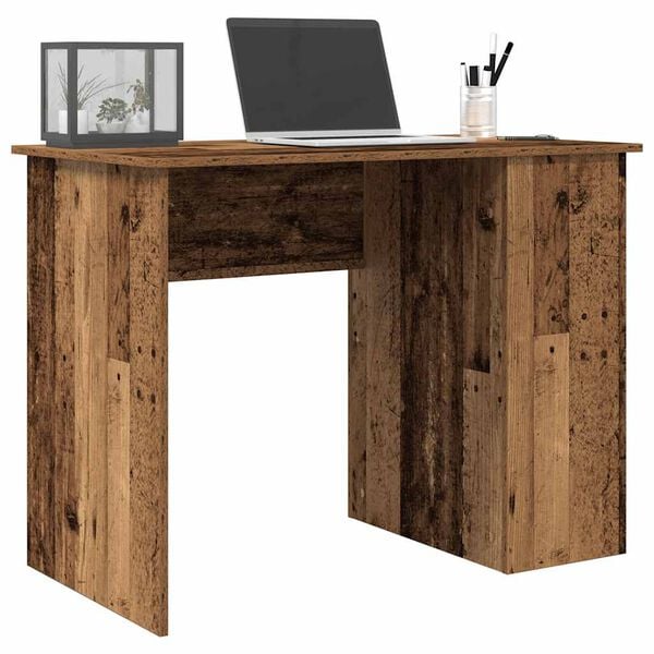 vidaXL Desk Old wood Engineered wood Nice big tabletop Computer Desk