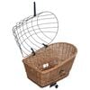 vidaXL Bike Rear Basket with Cover 21.7"x12.2"x14.2" Natural Willow