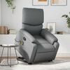 vidaXL Stand Up Massage Recliner Chair Gray Faux leather, metal, plywood