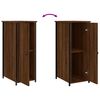 vidaXL Bedside Cabinet Set of 2 Brown Oak Engineered Wood, Iron Medium