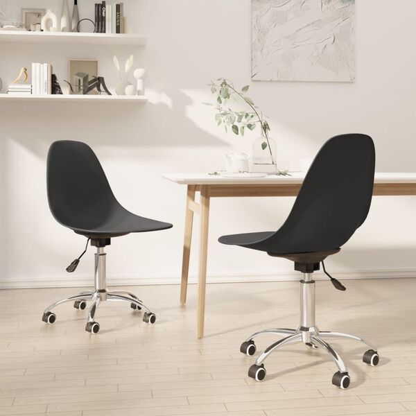 vidaXL Swivel Dining Chair Set of 2 Light Grey