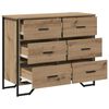 vidaXL Chest of Drawers with Drawer artisan oak 91 x 35.5 x 74.5 cm