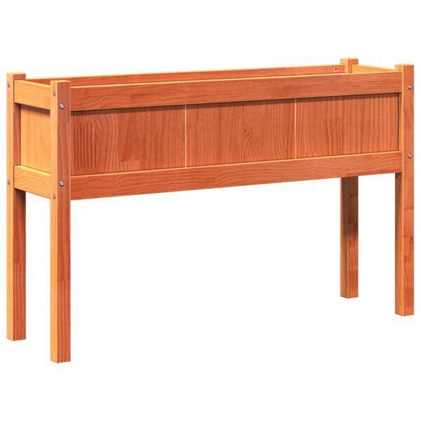 vidaXL Garden Planter Wax Brown Solid Pine Wood Medium