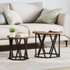 vidaXL Side Table 2 pcs Reclaimed Wood Engineered wood and steel