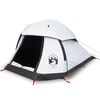 vidaXL Camping Tent Dome 1-Person White Blackout Fabric Waterproof