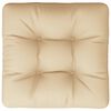 vidaXL Pallet Cushion Beige 100% polyester 7.8" x 7.8" x 1.9