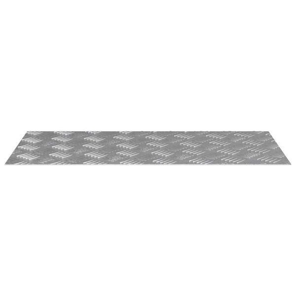vidaXL Stair Tread Rectangular 2 pcs Silver 31.50 x 15.75 in Aluminium