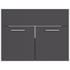 vidaXL Bathroom Furniture Set Grey Engineered Wood Bathroom Furniture Set