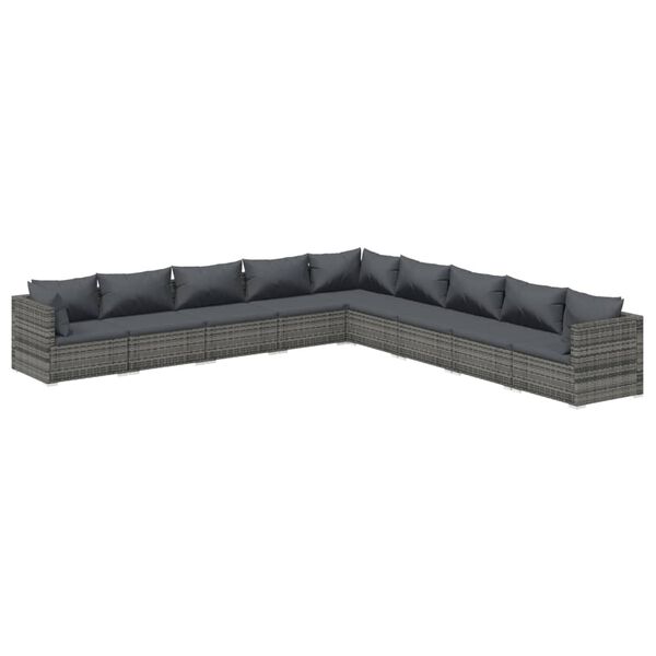 vidaXL Garden Lounge Set Gray, Charcoal