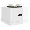 vidaXL Coffee Table High gloss white Engineered wood 19.7 in x 19.7 in
