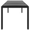 vidaXL Garden Table Black Poly Rattan Large Tough Garden Table