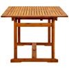 vidaXL Garden Table Natural wood Solid acacia wood Medium Extendable