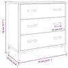vidaXL Chest Of Drawers Natural Pine Solid pinewood, engineered wood, metal