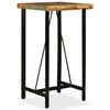 vidaXL Bar Table Multicolored with black legs Reclaimed wood and steel