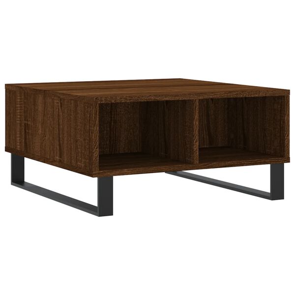 vidaXL Coffee Table Brown Oak Engineered wood, Iron Small Coffee Table