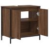 vidaXL Bathroom Basin Cabinet Brown Oak Engineered wood, steel Medium