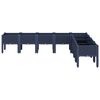 vidaXL Garden Planter with Legs Blue Gray 78.7"x63"x16.5" PP