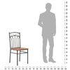 vidaXL Dining Chair Set of 6 Brown and black MDF and steel Standard