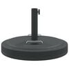 vidaXL Parasol Base Black PE and Concrete Round Contemporary