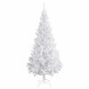vidaXL Artificial Christmas Tree White PVC, Steel, Plastic