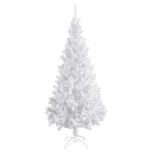 vidaXL Artificial Christmas Tree White PVC, Steel, Plastic