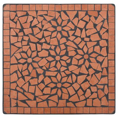 vidaXL 3 Piece Mosaic Bistro Set Ceramic Tile Terracotta