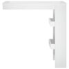 vidaXL Wall Bar Table High gloss white Engineered wood Compact