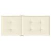 vidaXL Highback Chair Cushion Set of 2 Cream Polyester, Foam fiber
