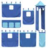 vidaXL Curtain for Loft Bed Blue 100% Polyester For loft bed size