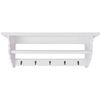 vidaXL Coat Rack White MDF Medium Coat Rack Rectangular Baroque