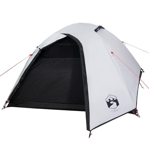 vidaXL Camping Tent Dome 4-Person White Blackout Fabric Waterproof